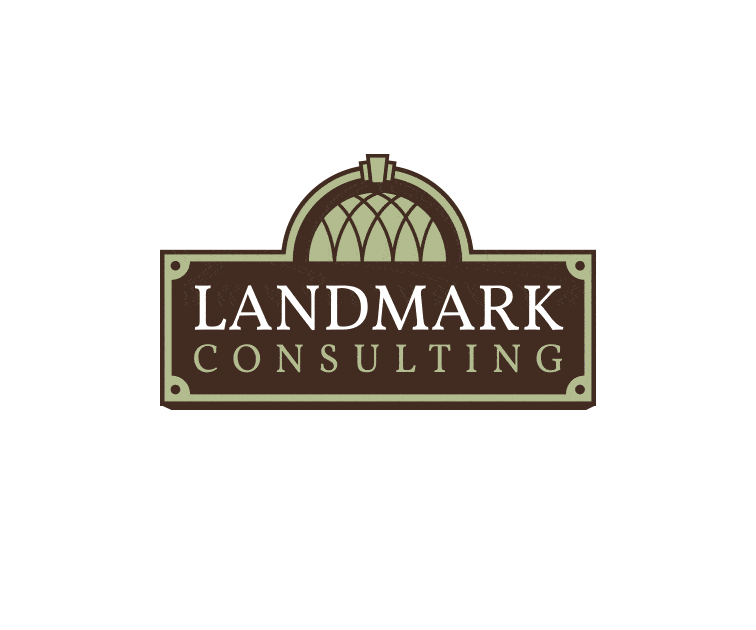 landmark consulting logo design